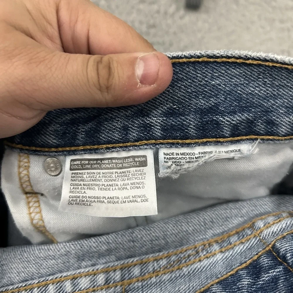 Levis Jeans Mens 36x32 Blue Denim 505 Regular Straight American Light Wash Adult